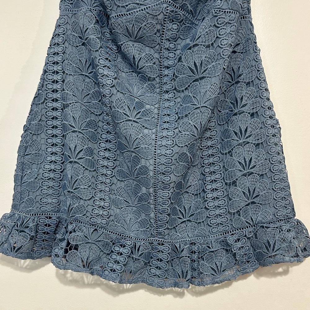 Elegant Blue Off-Shoulder Mini Dress NWT - Picture 9 of 9
